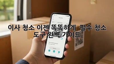 이사 청소, 이젠 똑똑하게!  필수 청소 도구 완벽 가이드