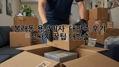 봉래동 용달이사 ✨ 대만족 후기! 짐싸기 꿀팁 대방출 🍯