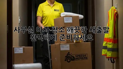 사무실 이사 청소: 깨끗한 새출발, 완벽하게 준비하세요!